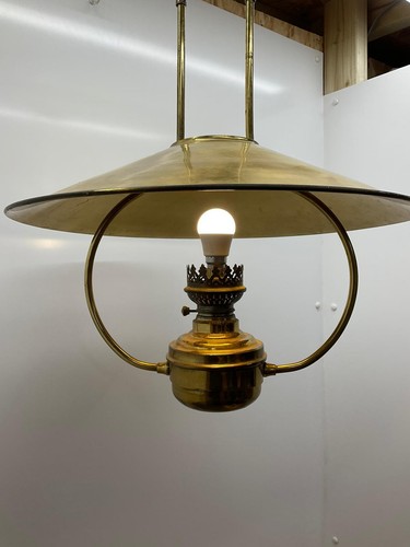 Antique art deco brass pan - brass,