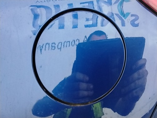 Fuel filler flap blue - fuel,