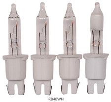 Premier RB40WH 4 x Spare Inc Fuse Clear Christmas Fairy Lights Bulbs Loose