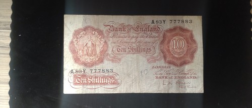 Bank england ten shillings - of,