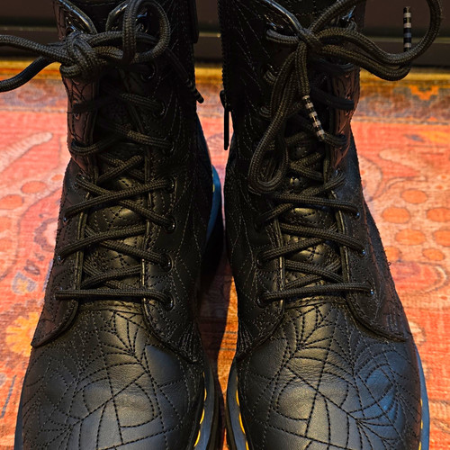 Martens black leather - black,