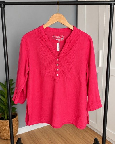 100 linen coral - linen, tunic