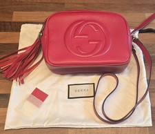Excellent! Gucci Red Disco Soho Shoulder Crossbody Bag 