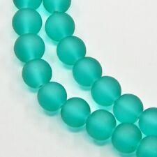 Frosted Round Glass Beads -