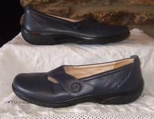 HOTTER BLUE LEATHER DIZZY SHOES SZ 7 41 WORN ONCE