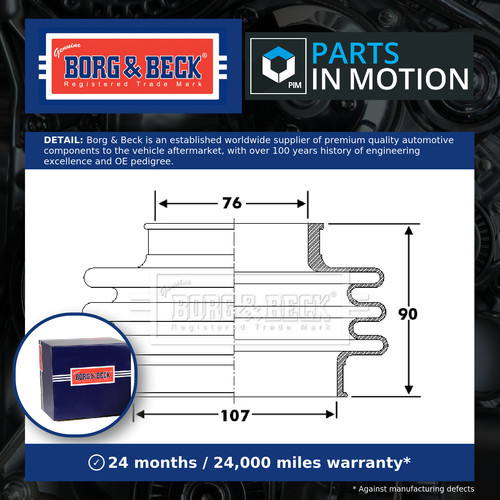 Joint boot fits mercedes - cv,