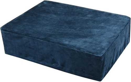 Stretch velvet blue dust - x,