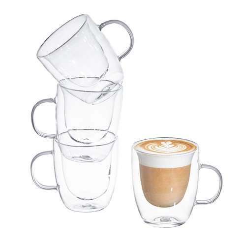 Double wall glass coffee mugs - double,