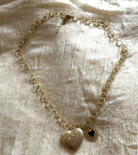 Oliver Bonas Gold Coloured Heart Photo Necklace, 20 Inches Long