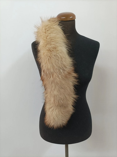 Real fox fur hood trim - real, gold