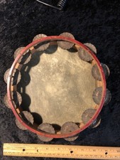 Vintage Tambourine 8” Wood