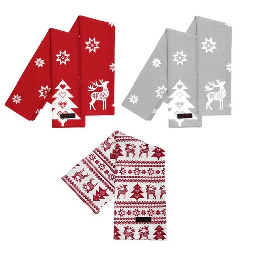 Christmas reindeer tea towels - reindeer,