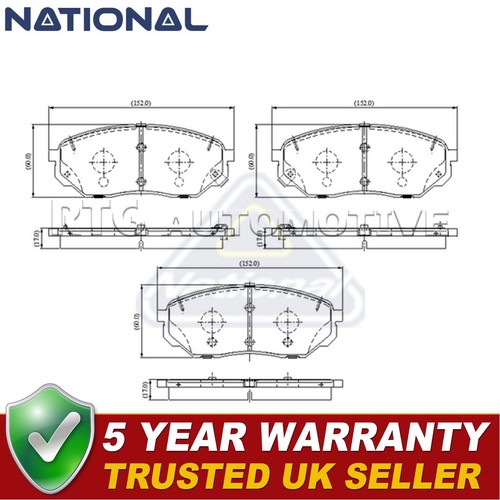 National front brake pads set - front,