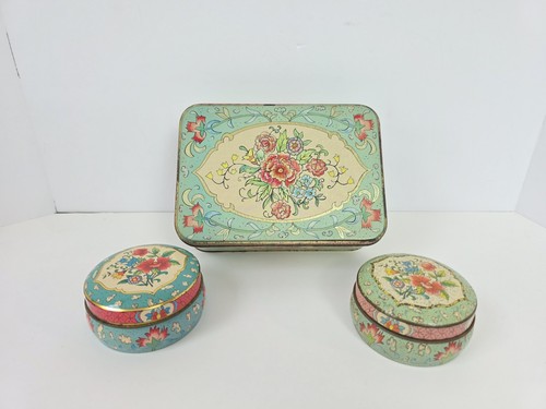 Vintage tin lot - , floral