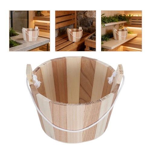 Wooden bucket for bath spa - wooden,