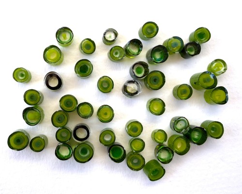 20g green circle murrini for