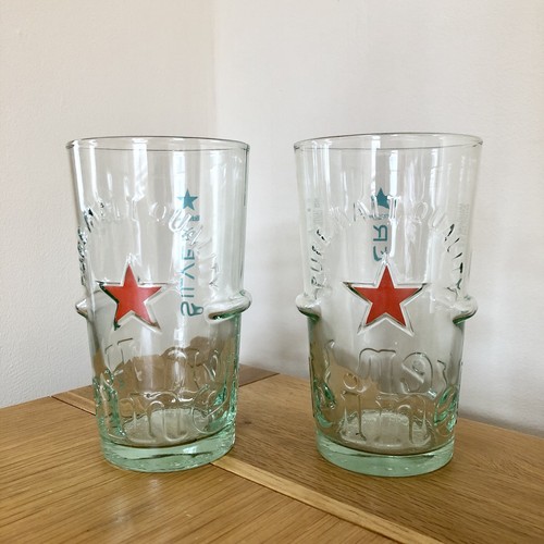 Heineken silver star pint - 2, silver/star