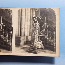 Durham Stereoview 3D C1910 Real Photo Northumberland Lecturn Postcard Format