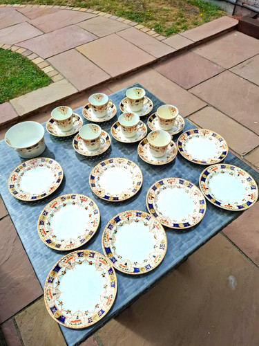 English china floral decorated - english,
