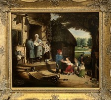 ANTIQUE OIL PAINTING Genuine