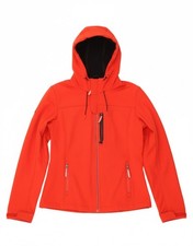 SUPERDRY Womens Windtrekker Hooded Windbreaker Jacket UK 12 Medium Red CV30