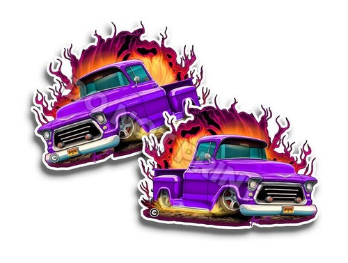 1957 chevy pickup - 1957, purple