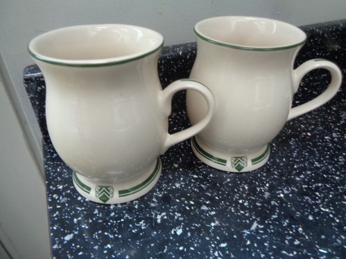 1869 victorian pottery mugs - pottery, x