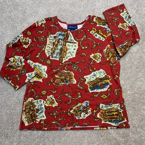 Artscapes blouse womens red - l,