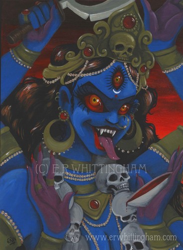 Kali hindu goddess - kali, painting
