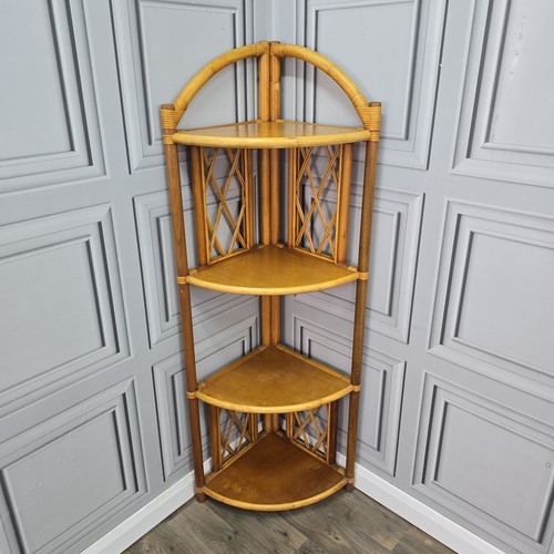 Vintage bamboo corner - bamboo, shelf
