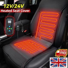 W/Smart Remote Car Heated Seat Cover Cushion Warmer Heating Warming Pad Cover
