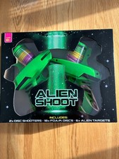 Alien Shoot Foam Disk Shooters Pack of 2 Fun Target Practice Game Brand New