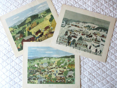 Vintage grandma moses prints - moses,