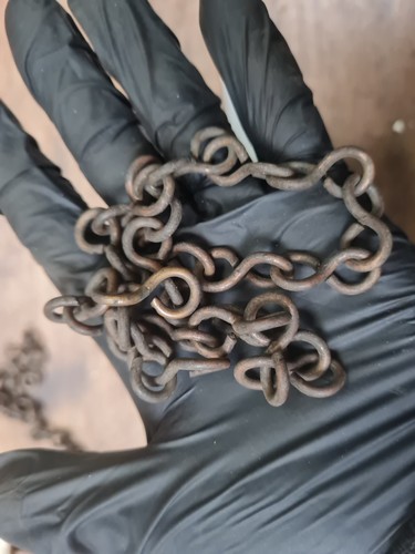 Old brass chain - brass,
