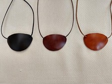 Curved Concave Leather Eye Patch  - Medical, Archery, Cosplay, LARP
