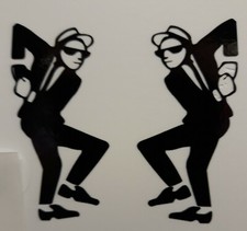 Ska men 2x 2.25" tall 2tone mod Car Vespa Lambretta Scooter Camper  Van Decal 