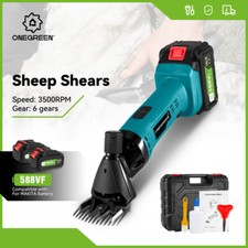 Cordless Sheep Shearing 500W Electric Professional Sheep Shears Clipper 2Battery