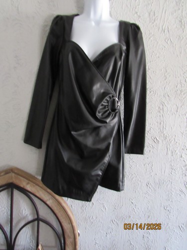 Zara nwt black faux - sz,