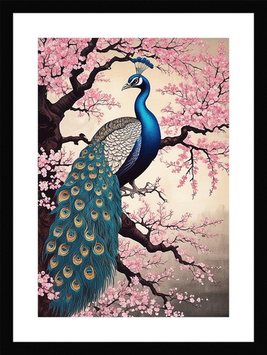 Enchanting peacock art print - enchanting,