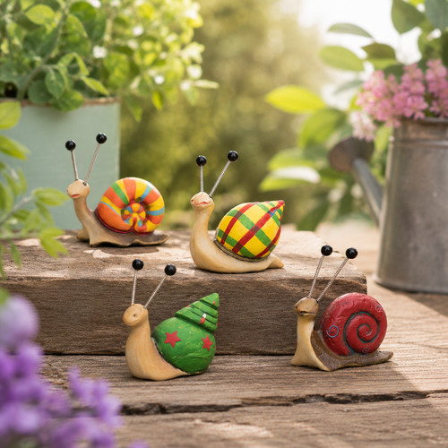 Snail figurines brightly - 4,