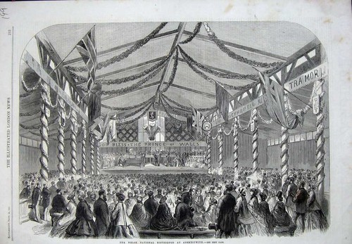Old antique print 1865 - print, welsh