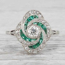 2 Ct Round Cut Diamond Vintage