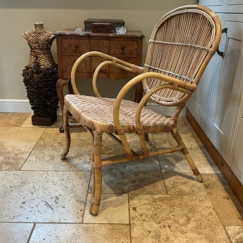 Vintage rattan armchair boho - vintage, armchair,