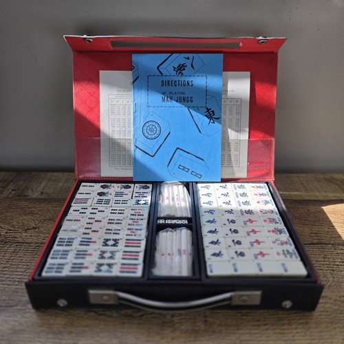 Vintage mah jongg set with - vintage,