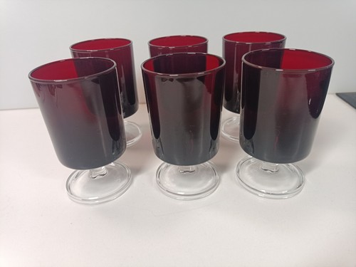 Vintage glass luminarc ruby - vintage,