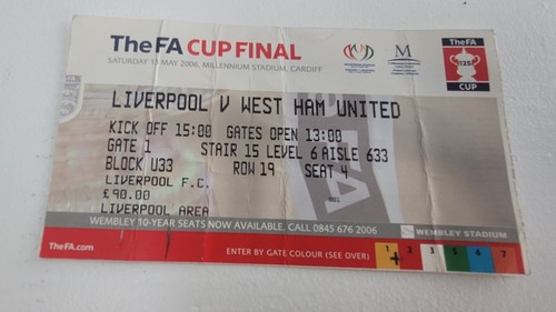 2006 cup final - 2006, ticket