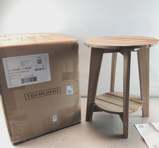 Side Table La Redoute AMPM Round Solid Wood Acacia 50cm Open Box