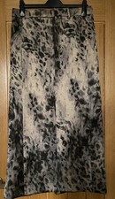 Zara Women's Crinkle Satin Animal Print Midi Skirt M 10 12