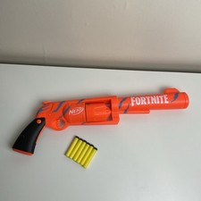 Nerf Fortnite 6-SH Dart Blaster Gun Revolver  2020 Orange Vgc!!