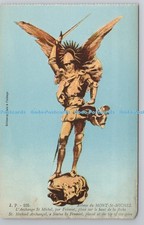 R795917 Abbaye du Mont St Michel St Michael Archangel a Statue bt Fremiet
